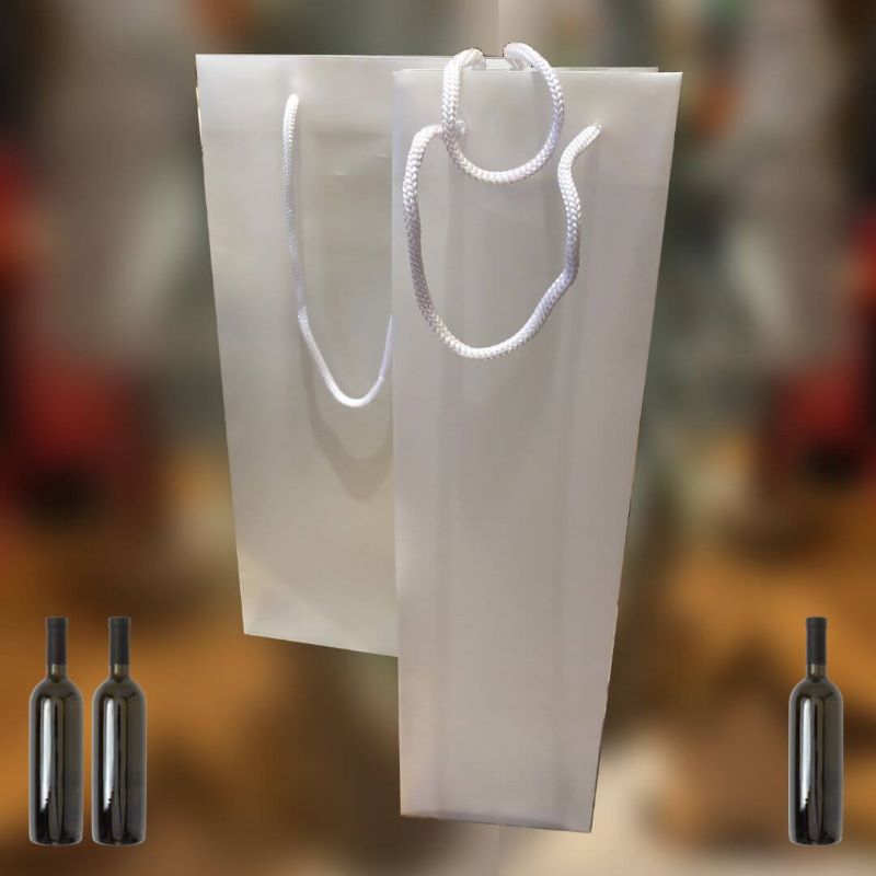 Geschenktasche für 1 Flasche | transparent Geschenktasche für 1 Flasche | transparent