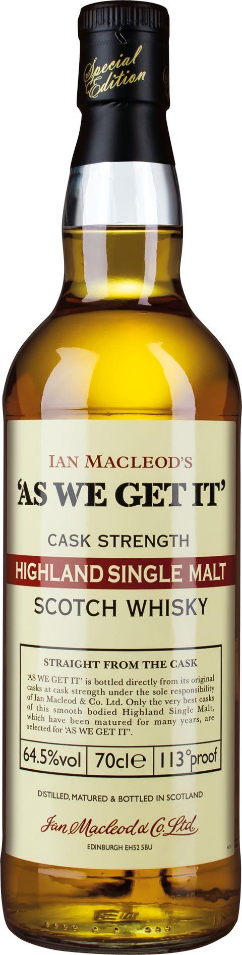 As we get it Highland Single Malt