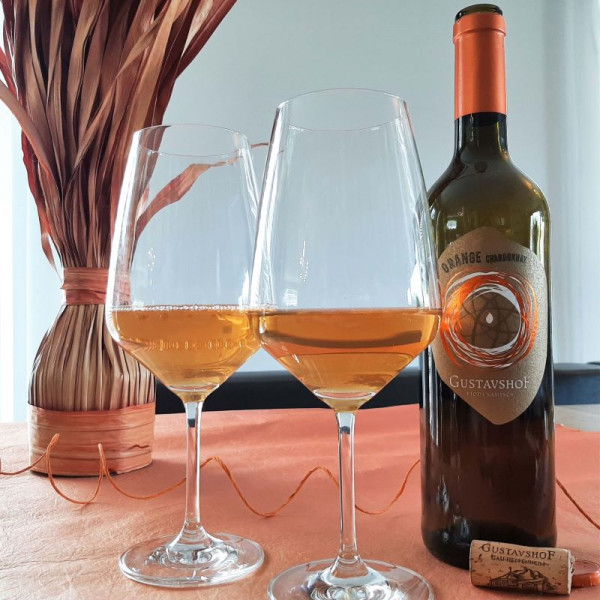 Orange Wein vom Chardonnay, Weingut Gustavshof 