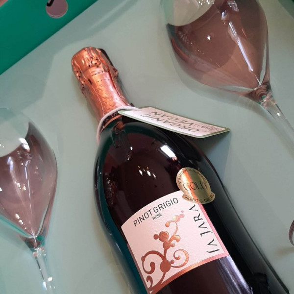 "Love Organic Rosé" Geschenkbox mit 2 Gläsern von La Jara