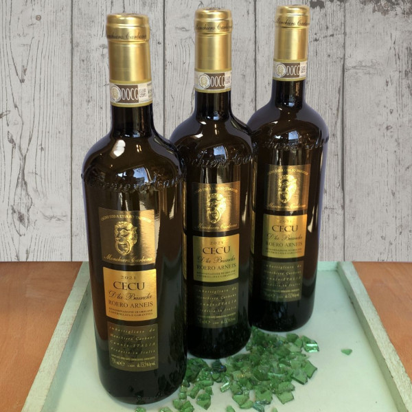 Weinpaket mit 3 Flaschen à 0,75l Cecu Roero Arneis von Monchiero Carbone, Piemont